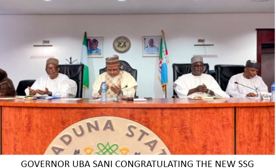 Governor Uba Sani rejoices with two cabinet members conferred with SAN